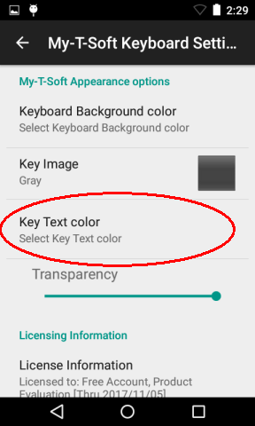 My-T-Soft Keyboard Settings