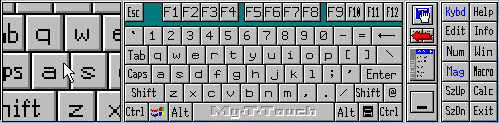 My-T-Touch Onscreen Keyboard with Magnifier Open